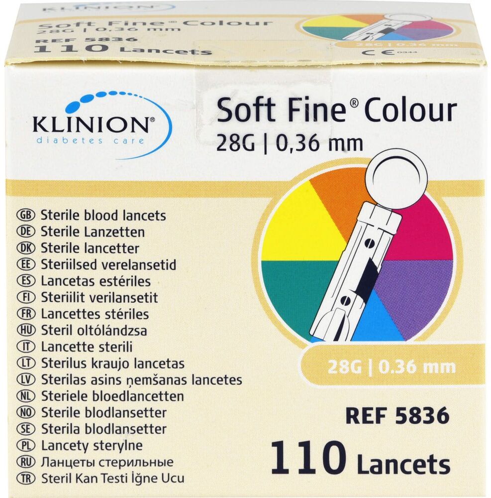 Soft Fine colour Lanzetten 28 G 0,36 mm
