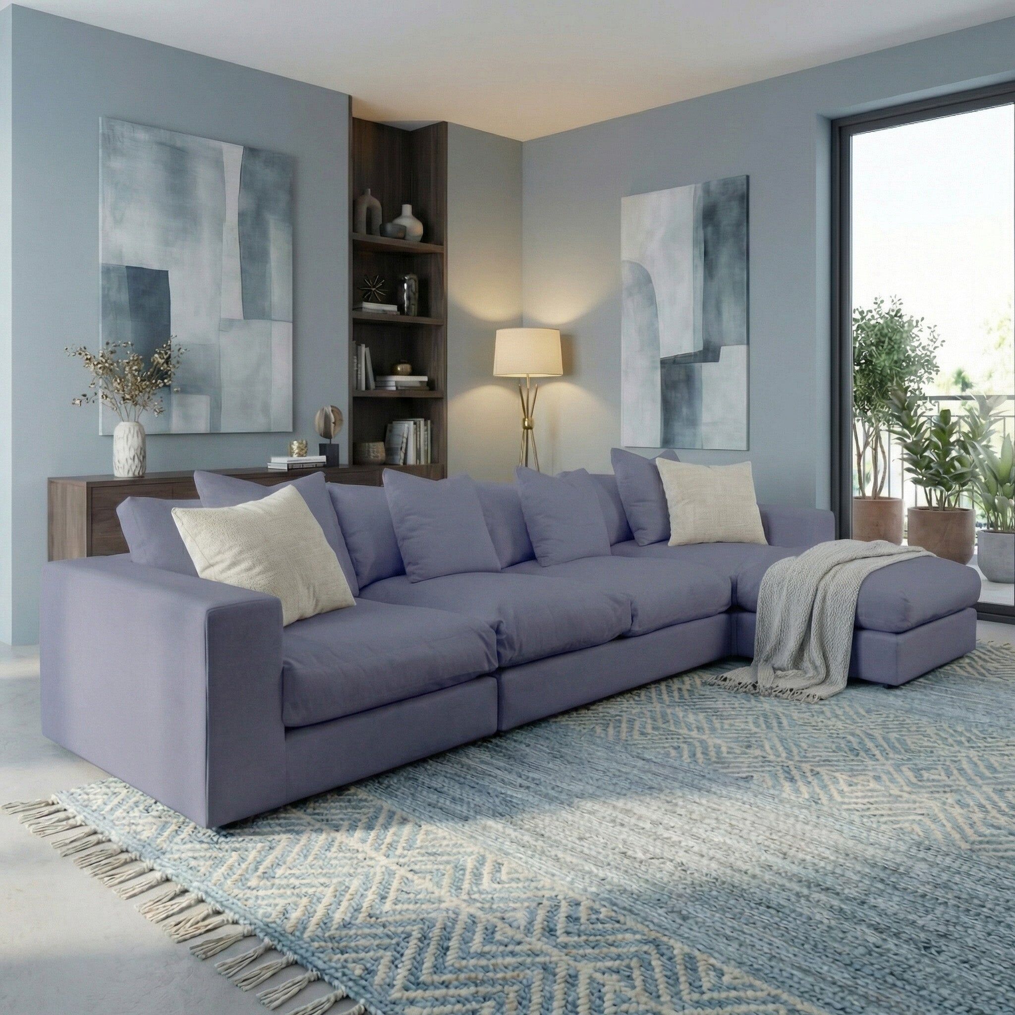 Sofa Style Hampshire Modular 4 Seat Sofa in Midnight Blue