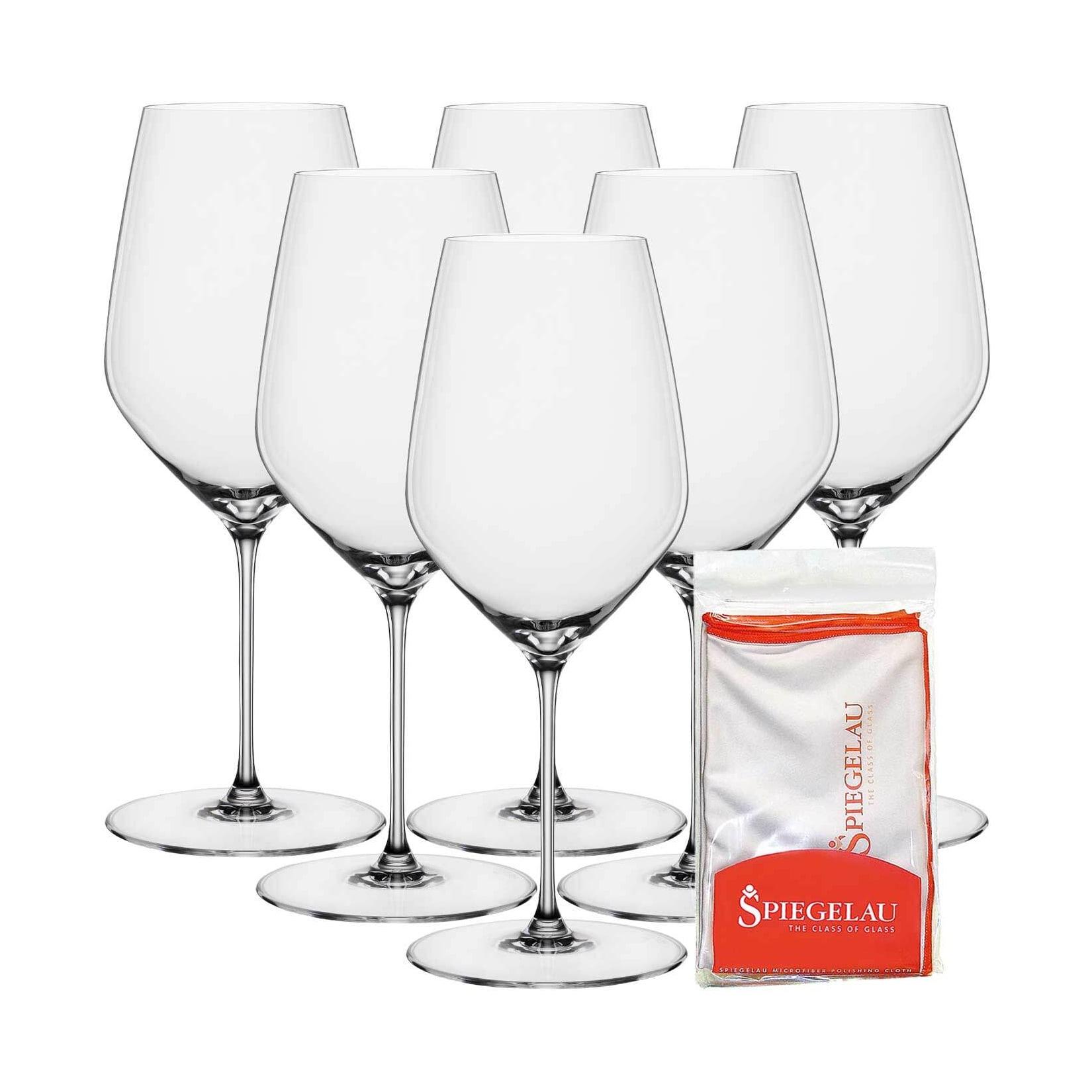 Spiegelau Bordeauxgläser + Poliertuch Hi-Lite 650 ml 6er Set