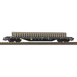 PIKO 24547 H0 Flachwagen Bauzug mit Betonschwellenstapel, CH-SBB I, Ep. VI