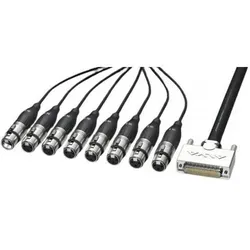Alva D-Sub25 – 8x XLR (3 m, Multicore Kabel), Audiokabel