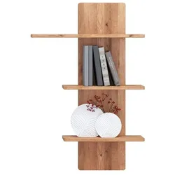G+K Wandboard mit 3 Böden Austin Holz Braun Wildeiche