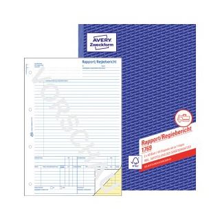 AVERY Zweckform Formularbuch "Rapport/Regiebericht", SD, A4