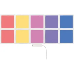 Wandleuchte Wandpanel Dekoleuchte RGB LED dimmbar Gaming Fernbedienung 10er Set