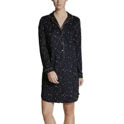 Calida Winter Dreams Nightshirt Marine gestreift Baumwolle X-Small Damen