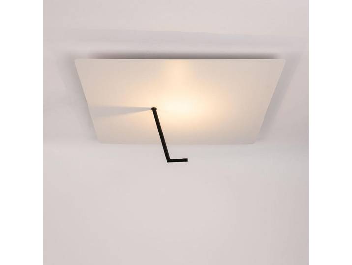 s.luce Led-Wand-/Deckenlampe Hook Weiß 62x62cm, Metall, Rund,Rund, LED integrated, 62x25x62 cm, Lampen & Leuchten, LED Beleuchtung, LED-Deckenleuchten