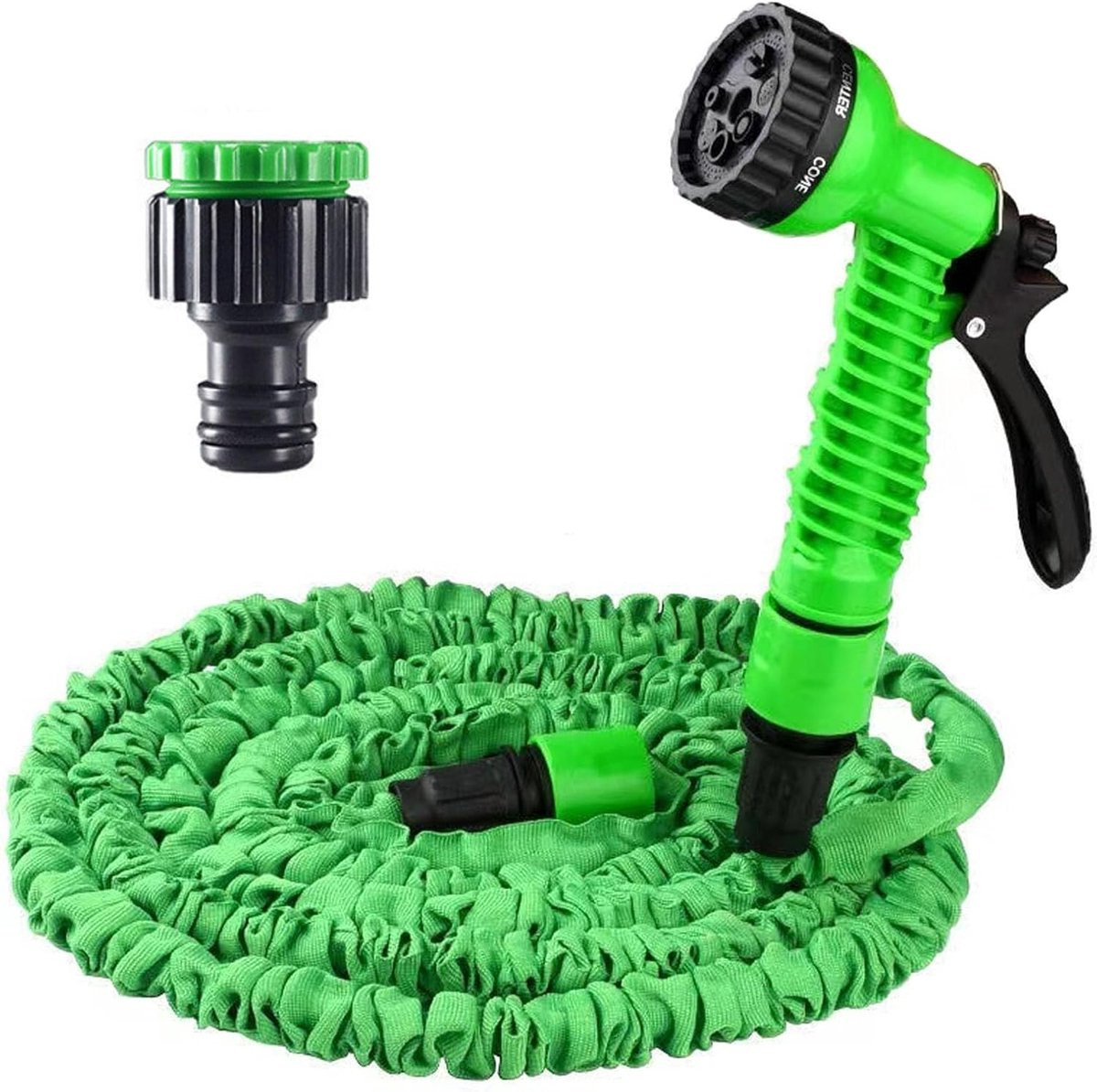 Flexibele tuinslang met 7 functies, 15 meter, groen