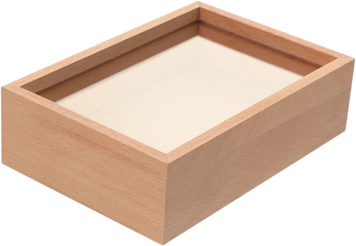 Houten Spaarpot met Fotolijst - Lichtbruin - 21 x 16 cm