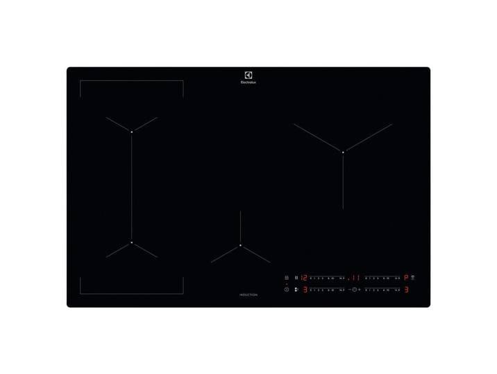 Electrolux Induktionskochfeld, Schwarz, Glas, 77x4.4x51.0 cm, Kindersicherung, Hauptschalter, Restwärmeanzeige je Kochzone, Topferkennung, Pausenfunktion, Timerfunktion, Küchen, Küchenelektrogeräte, Kochfelder, Induktionskochfelder