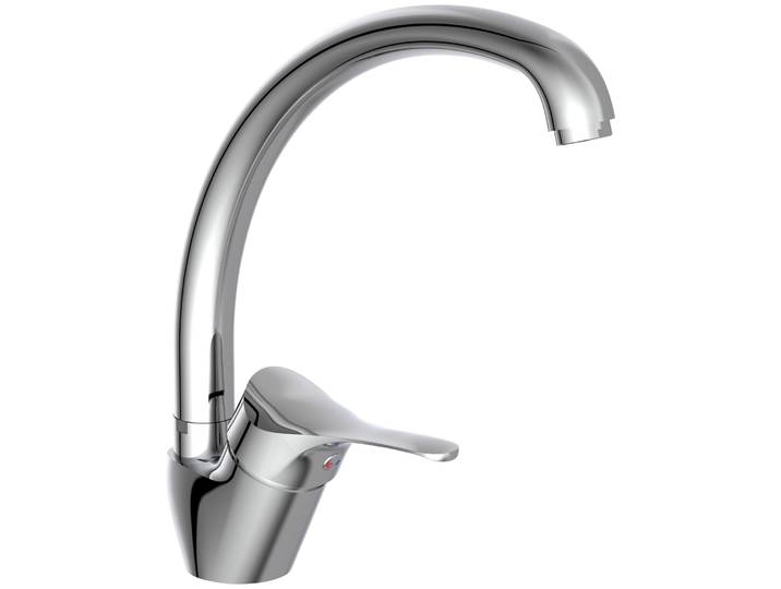 Spültischarmatur SCHÜTTE Attica , grau (chrom), B:10,5cm H:27,3cm T:22,5cm, Messing, Armaturen, Spültischarmatur, 360 schwenkbarer Wasserhahn, Mischbatterie, Chrom, Hochdruck