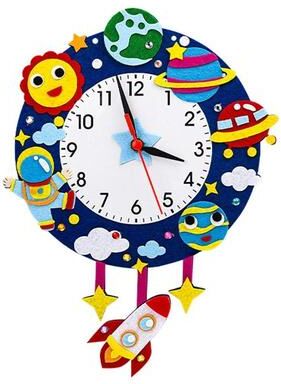 Snug & Styled DIY Kids Cartoon Clock Handmade Educational Time Teaching Toy random Cartoon Style