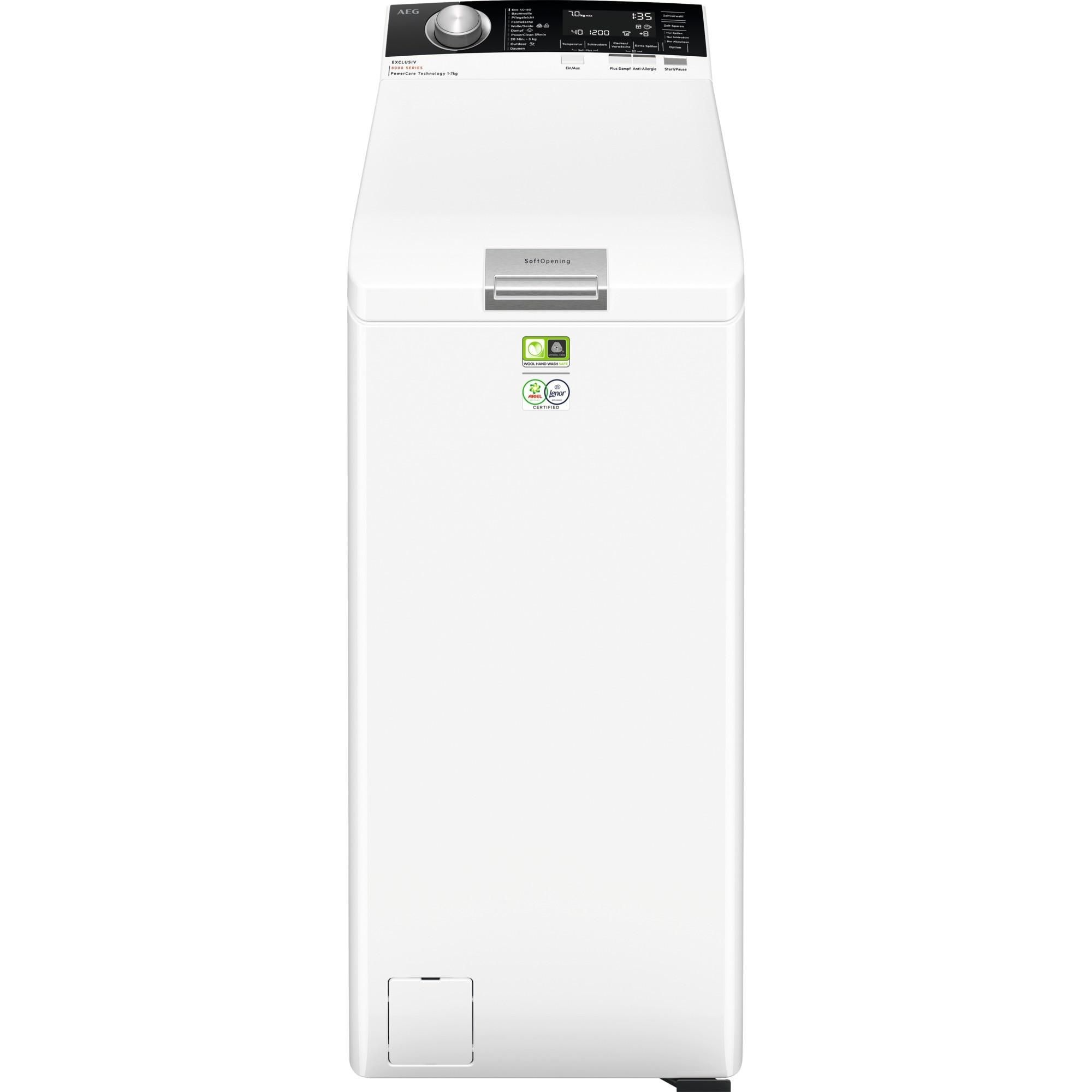 AEG Serie 8000 LTR8E81379 7 kg Toplader Waschmaschine 1300 U/min aquaStop Funktion (Weiß) 913 143 840