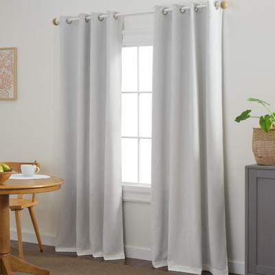TOWN & COUNTRY BASICS SELENA Solid Linen Texture Indoor Curtains 2-Pack