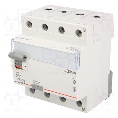 Legrand RCD-SCHALTER LE-411707 DREIPHASIG, AC-TYP 30 mA 25 A (411707)