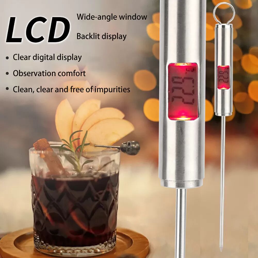 INF Digitales Weinthermometer Edelstahl Lebensmittelthermometer
