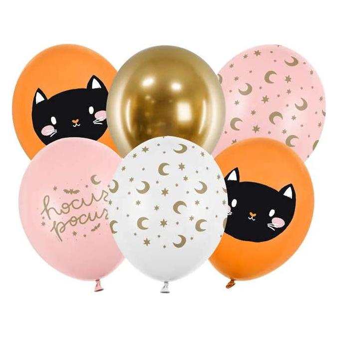 Partydeco Balloons 30 cm, Hocus Pocus, mix (1 pkt / 6 pc.) (6x) (SB14P3260006)