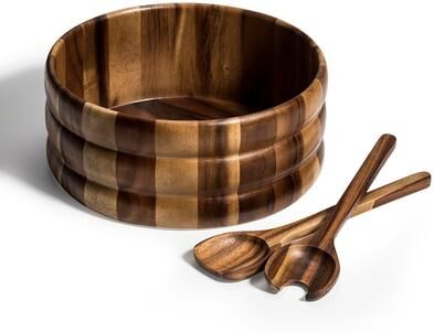 Kalmar Home Extra Large Salad Bowl with Servers