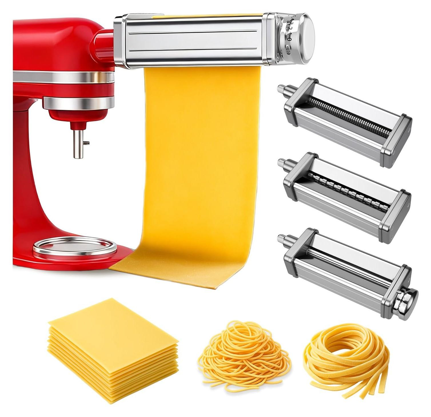 Dripio 3-delige pastakoker met noodle-rol, spaghetti- en fettuccine-snijder