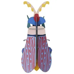 WANDDEKO Gestreifter Käfer 5/16 cm