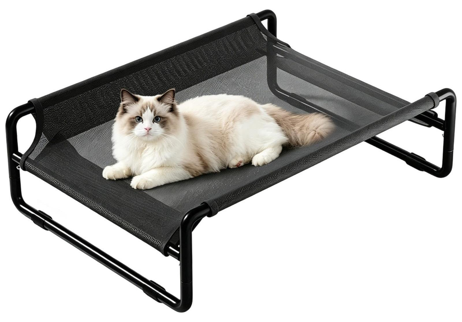 Wasbaar verhoogd hondenbed met antislip