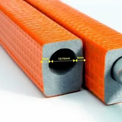 Rohrisolierung, Heizungsrohr Isolierung, 2m, 12/15 mm, 9 mm Dämmung