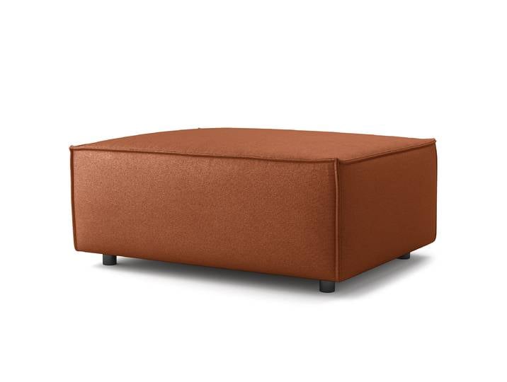 Polsterhocker rechteckig 97 x 40 x 79cm Braun Webstoff Liane: Terrakotta