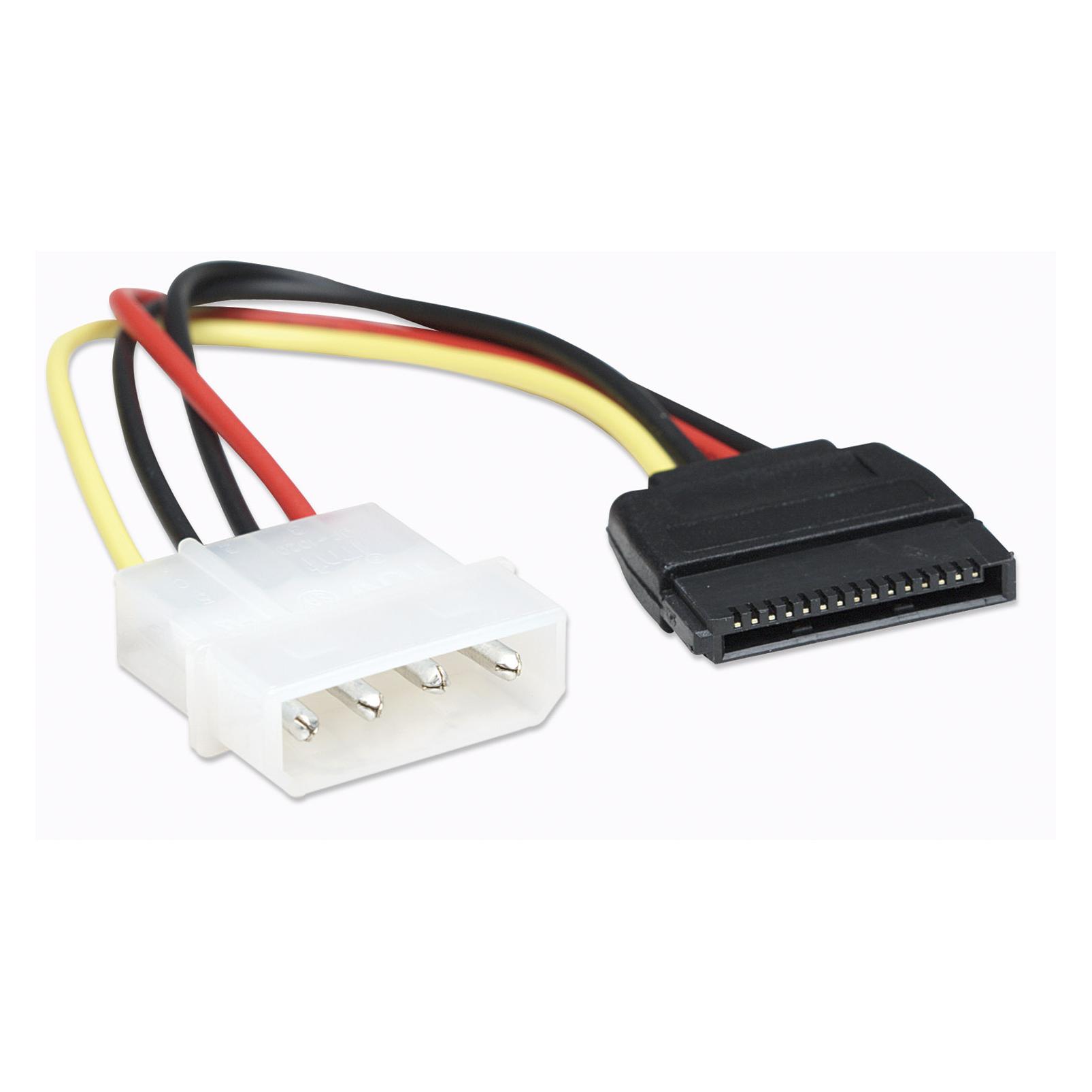 Goobay Kabel und Adapter für (15 cm, 15 pin S-ATA, 4 pin Molex) (AK-SATA-PC015)