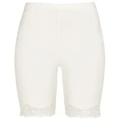 Damella Bamboo Lace Shorts Weiß Bambus Small Damen