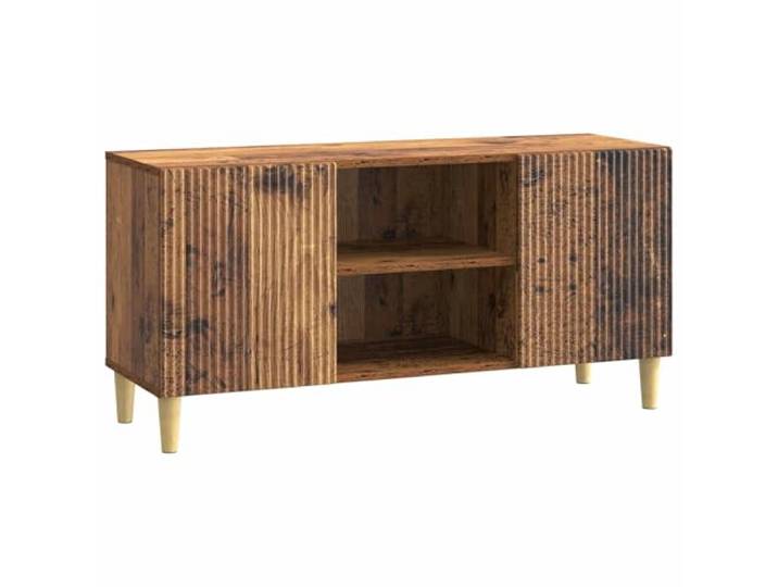 Roanoer TV-Lowboard Altholz-Optik 102x34,5x50 cm TV-Schrank Vintage Kompakter TV-Tisch mit Schwenktüren und Ablagefächern für Wohnzimmer und Schlafzimmer mit belastbarem Holzwerkstoff.