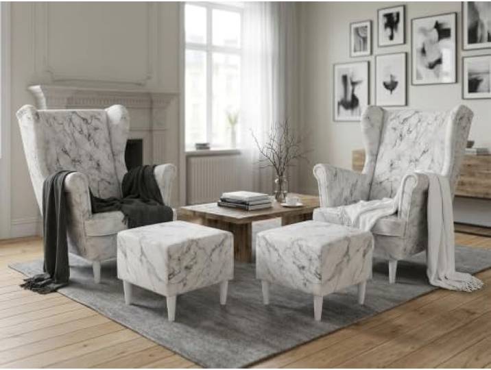 Family Meble Ohrensessel Ari Design mit Hockern – Variante Ari Design Gabo 10