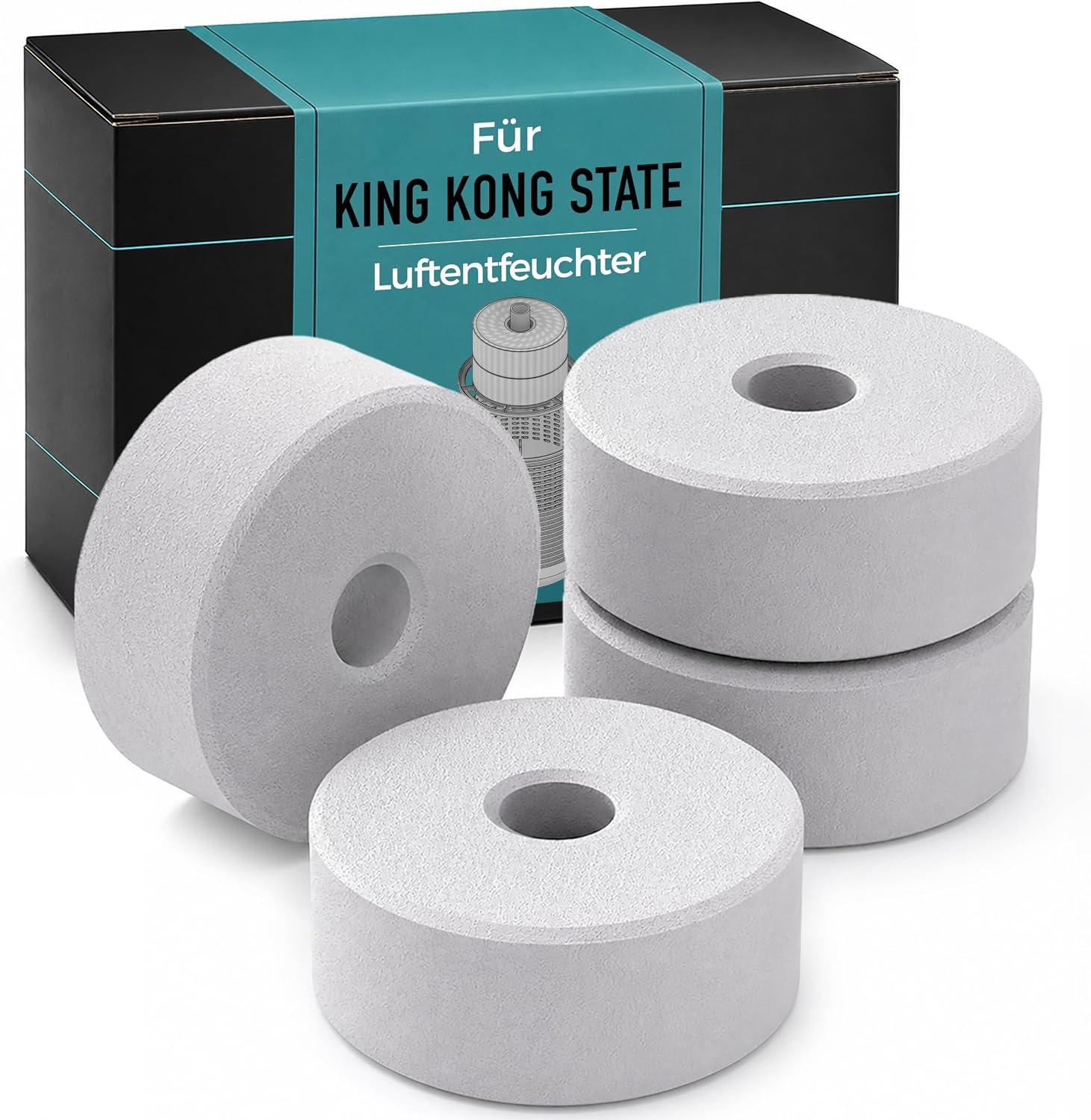 oCreon 4 x navulverpakking donut granulaat voor King Kong State luchtontvochtiger tegen schimmel