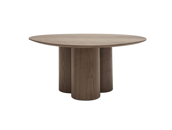 Table basse design bois foncé noyer L78 cm HOLLEN