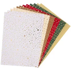 Heyda Kartonblock "Weihnachtssterne", 21 x 29,7 cm, 12 Blatt