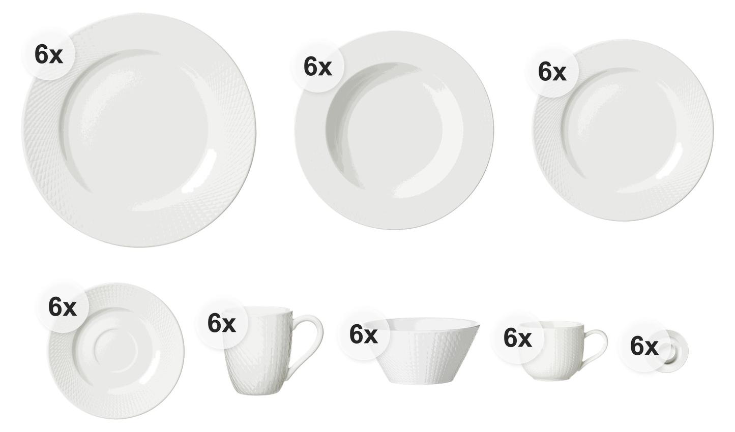 Kaffee- & Tafelservice 48 tlg. Saphir