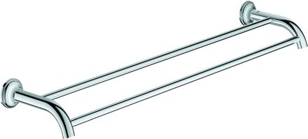 Grohe Essentials Authentic Badetuchhalter 40654001 double, chromé, 626 mm, fixation invisible