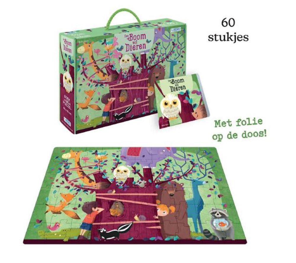 Rebo-boom vol dieren Boek en Puzzels set