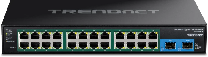 TrendNet Industrial Switch 26-Port Gbit PoE+ RackM