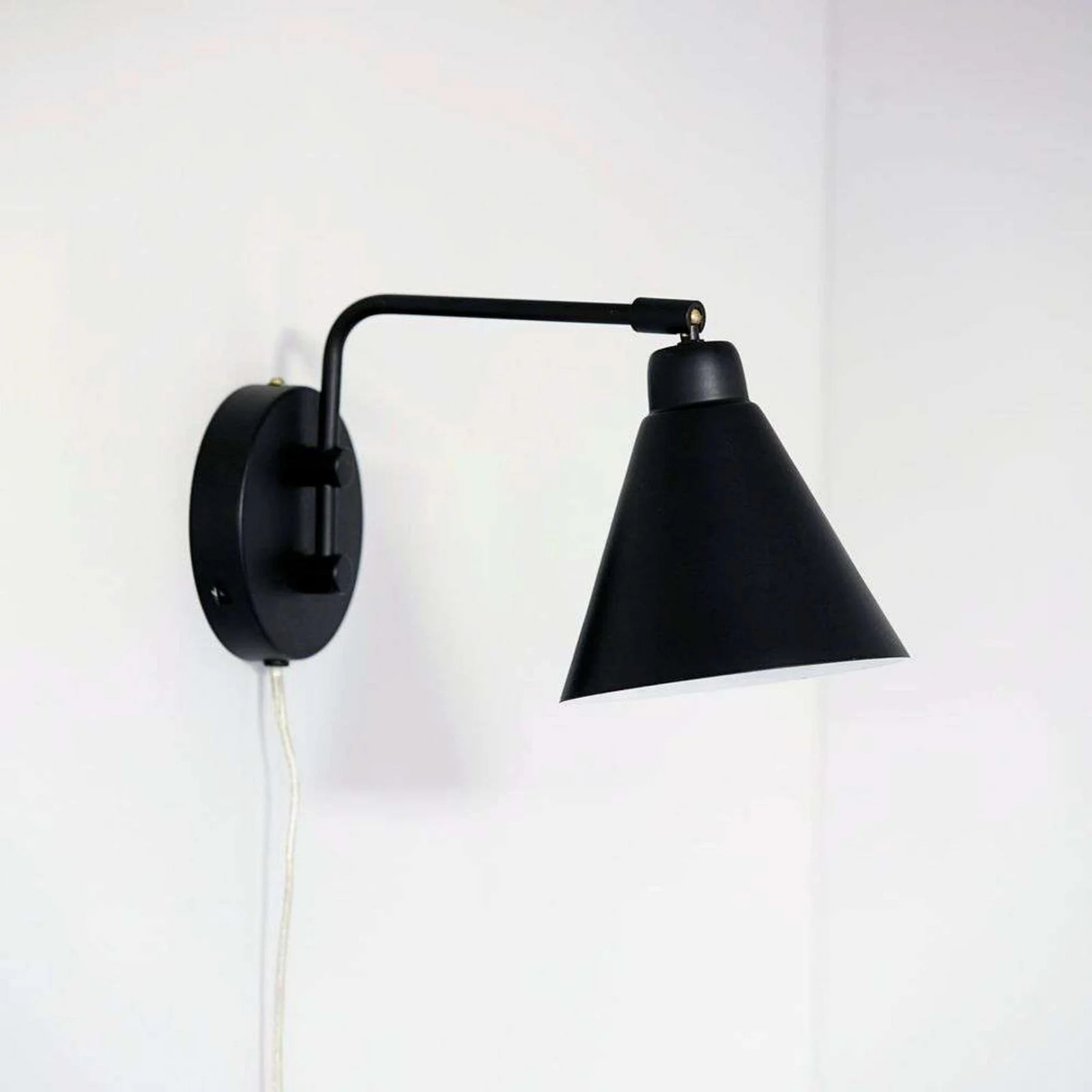 House Doctor Game wandlamp zwart wit metaal - 20 cm