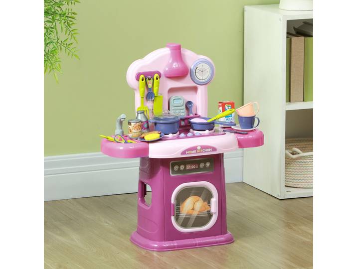 AIYAPLAY Cuisine Enfant 38 PCS Jouet Imitation Rose avec Lumières