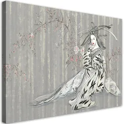 WANDBILD traditioneller japanischer geisha