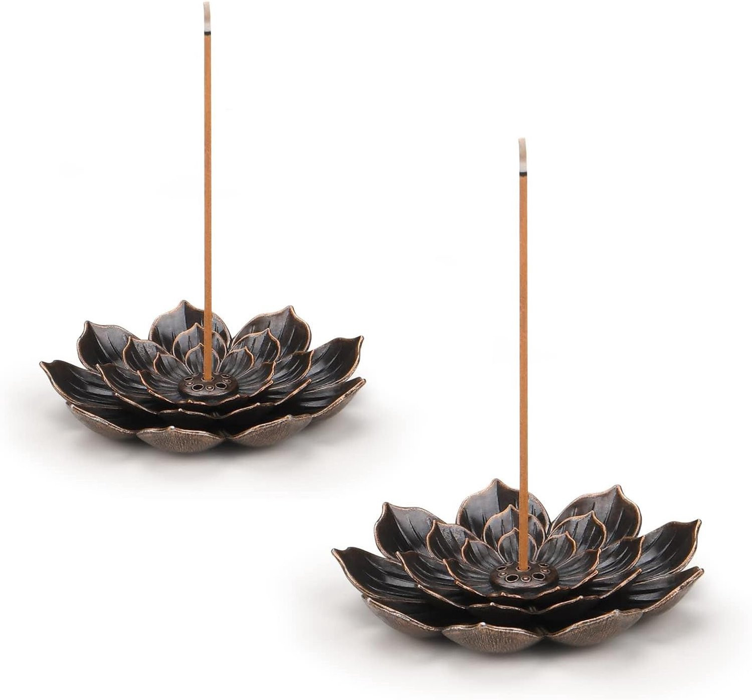 Vemera Incense Stick Holder Lotus Messing 2 Stuks