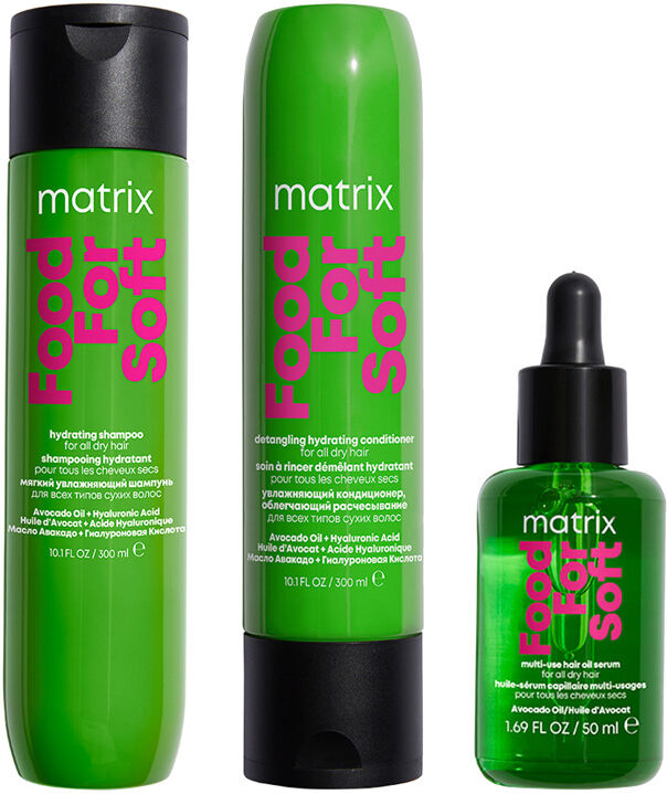 Matrix Food For Soft Hydrating Shampoo 300ml, Conditioner 300ml and Ha