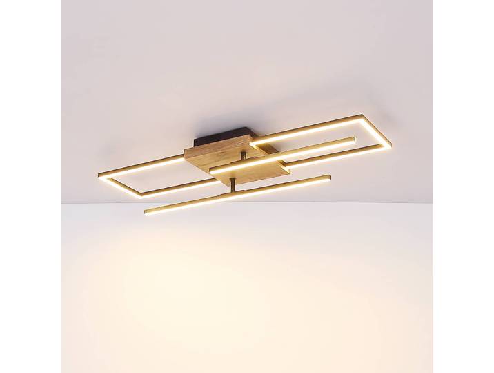 Globo LED Deckenleuchte Kendra, Holz hell, für Wohn- / Esszimmer, Metall, Modern