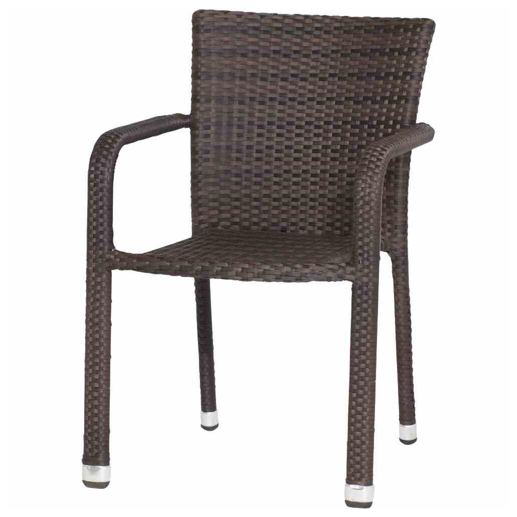 Siena Garden Minas Stapelsessel Gestell Aluminium schwarz, Fläche Gardino®-Geflecht
