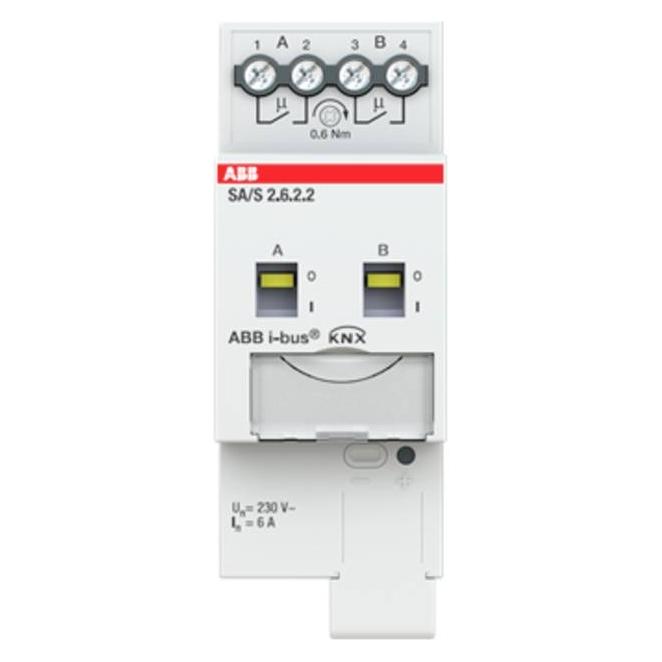 ABB Stotz & Kontakt SA/S2.6.2.2 Schaltaktor, 2fach, 6 A, REG SA/S2.6.2.2 (Schaltaktor) (2CDG110253R0011)