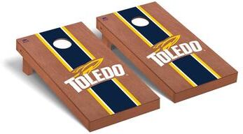 Skip's Garage University of Toledo Rockets Rosewood Cornhole Board Set