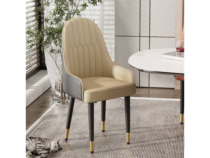 Chaise Salle à Manger Lot de 2 Chaise Cuisine Design Fauteuil Scandinave en Cuir 52x49x90cm