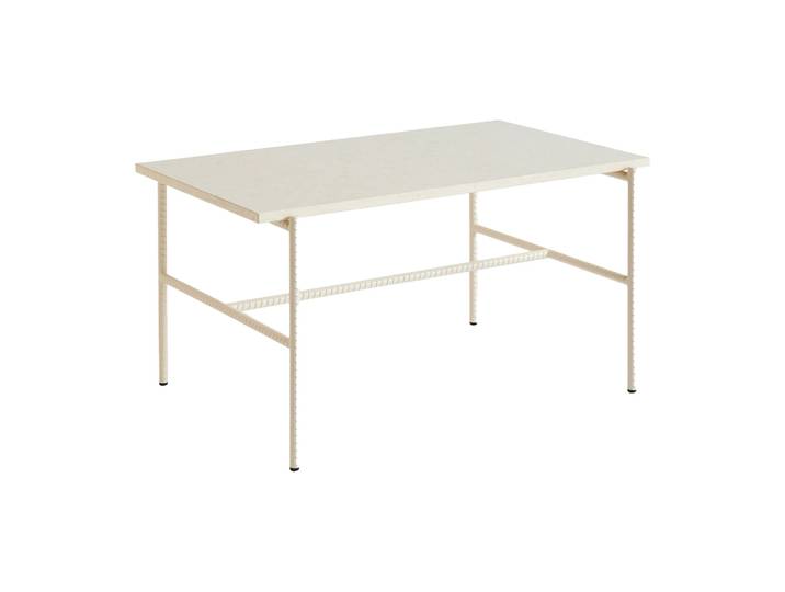 HAY Table basse Rebar 80x49x40,5 cm Beige marble-alabaster