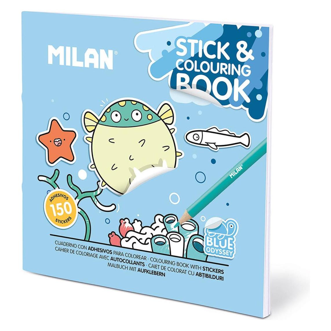 Milan Block mit Zeichnungen zum Ausmalen Blue odissey (150 Sticker) (60617513)