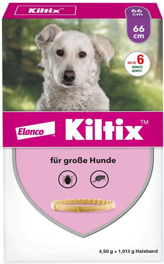 Kiltix Halsband für große Hunde gegen Zecken und Flöhe 1stk